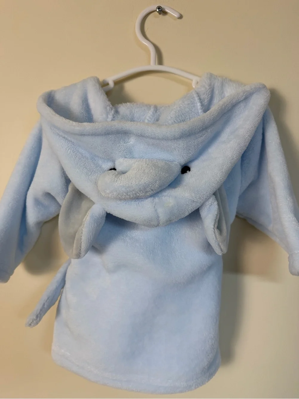 Hudson Baby Light Blue Plush Hooded Kids Robe with Animal Ears